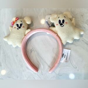 Mickey and Minnie Mouse Ghosts Ear Headband - NWT